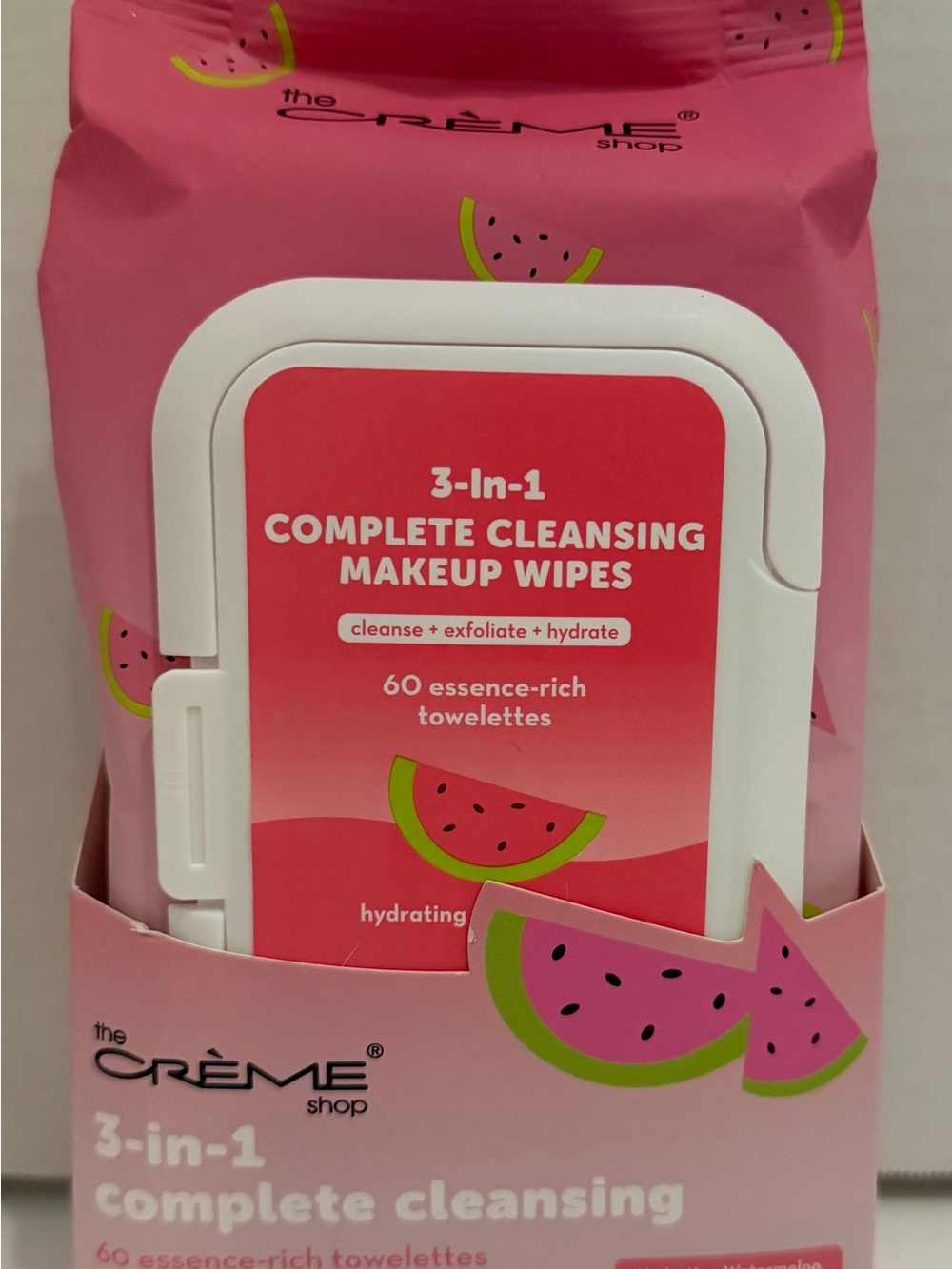 The Crème Shop Hydrating 3-in-1 Complete Cleansing Makeup Wipes - Pink